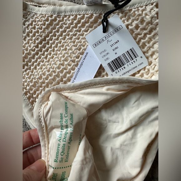 Robin Piccone Pua Fishnet High Waist Bikini Bottom Size Medium - Picture 4 of 4